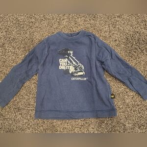 Caterpillar Navy Kids Long Sleeve Tee